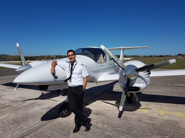 by aircraft